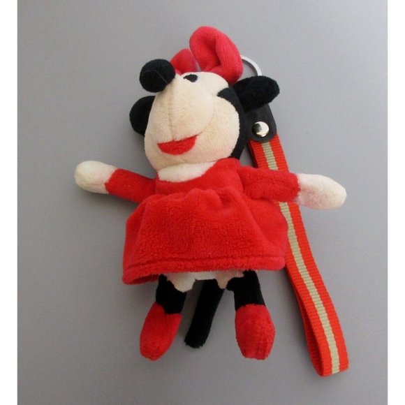 Disney Minnie Mouse 7" x 5" Plush Keychain Backpack Clipon Bag Charm - Picture 6 of 7